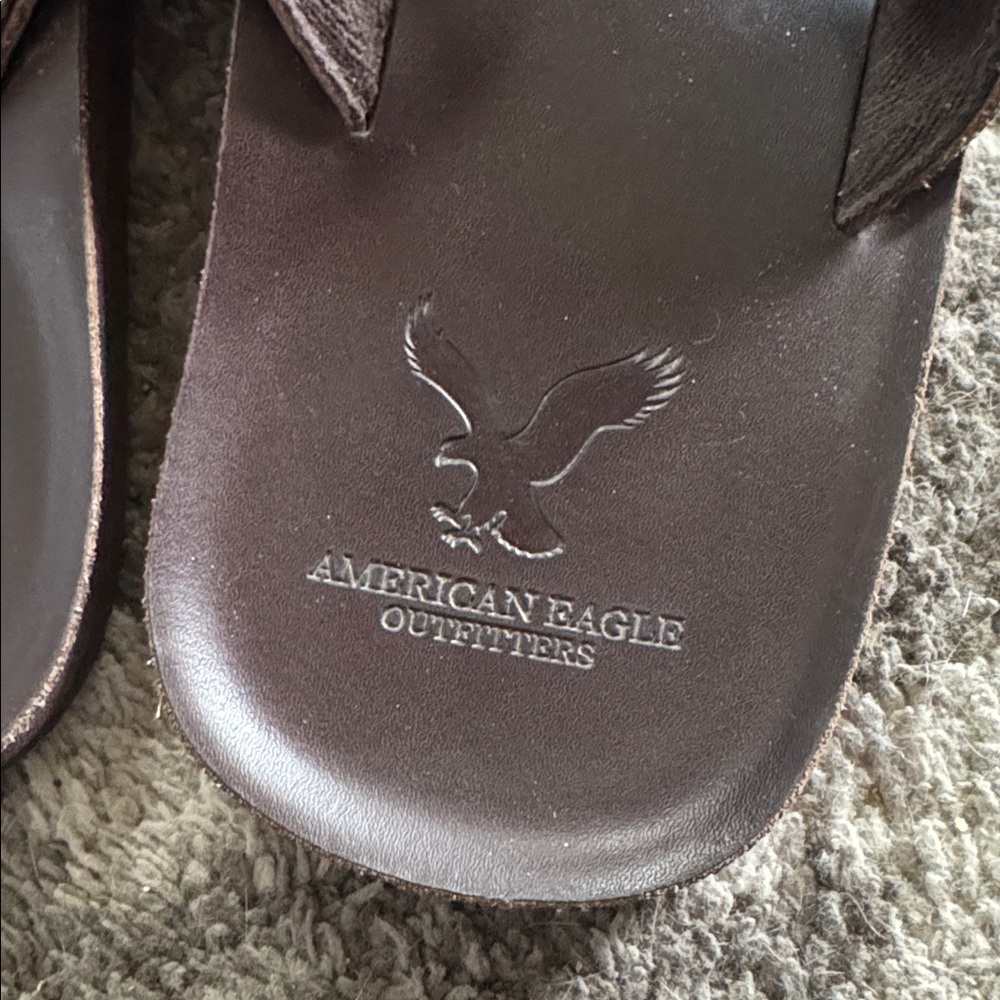 Men's AE leather flip flops - Picture 2 of 4